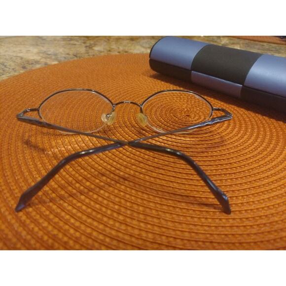 Nicole Miller Eyeglass Frame Half Rimless Bridge 47-19-135 Blue - Picture 7 of 9